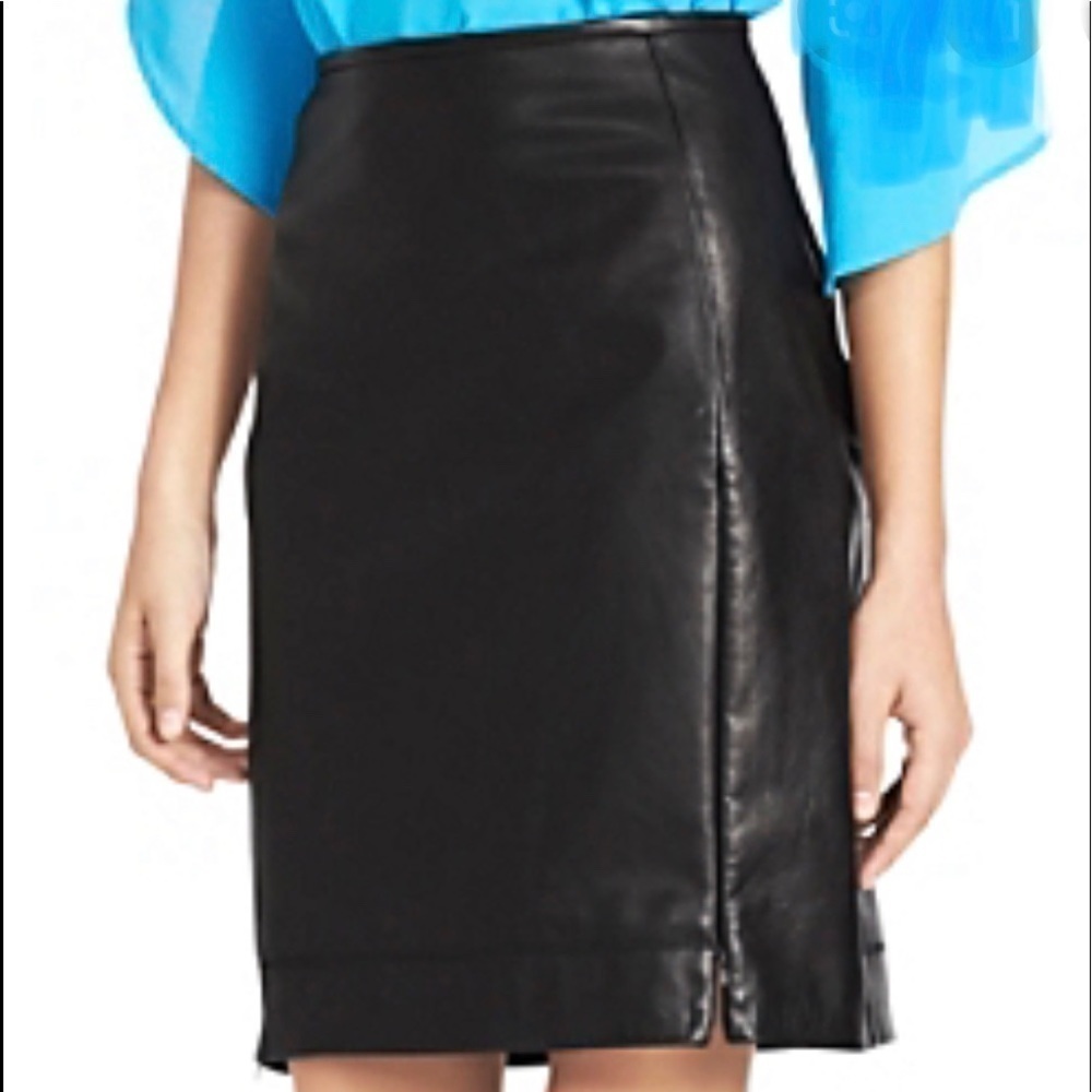 Diane Von Furstenberg Rita Two Leather Skirt